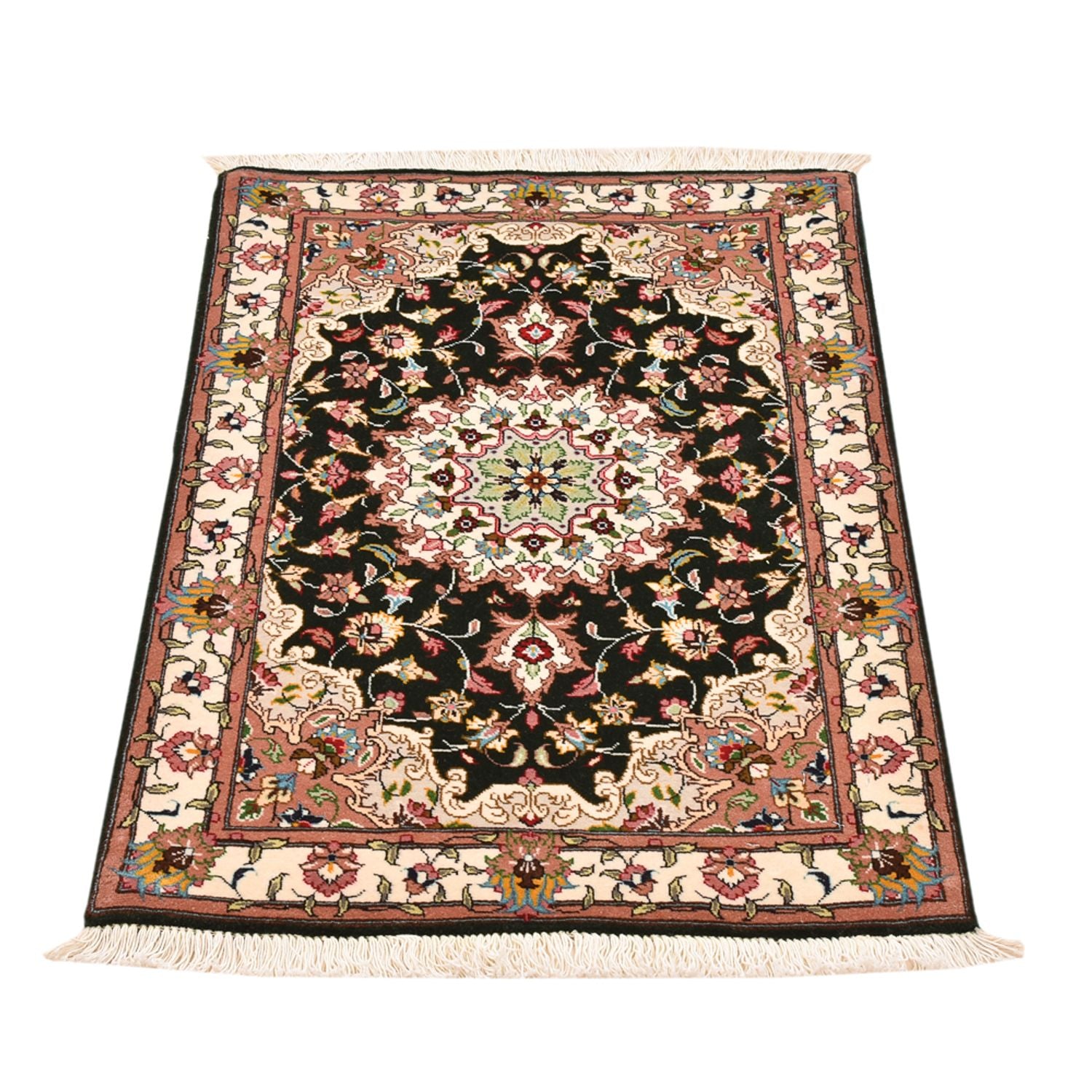 Tappeto Persero - Tabriz - Reale - 90 x 60 cm - blu scuro