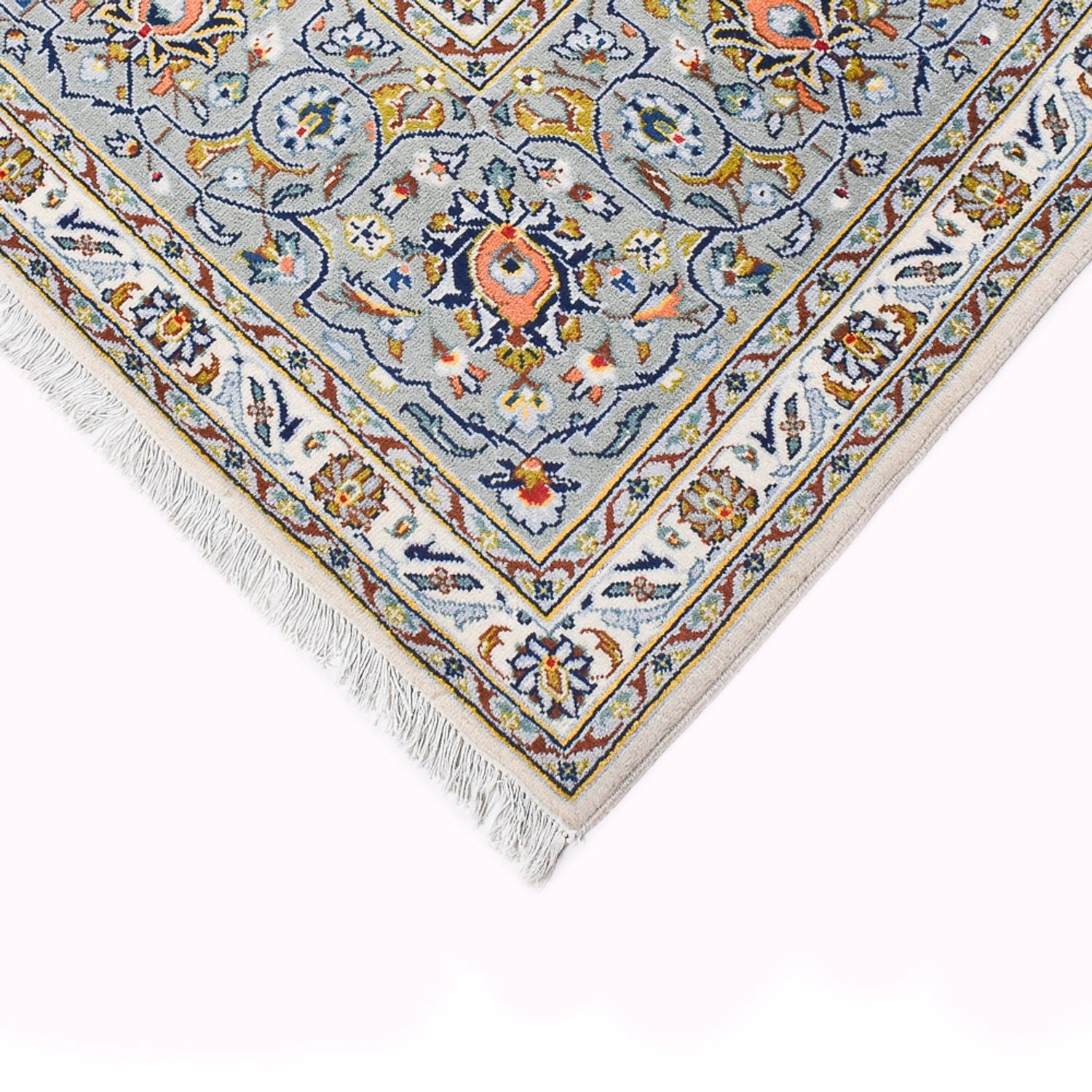Tappeto Persero - Keshan - Reale - 332 x 248 cm - grigio chiaro