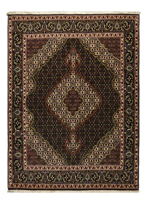 Tappeto Persero - Tabriz - Reale - 202 x 150 cm - marrone scuro