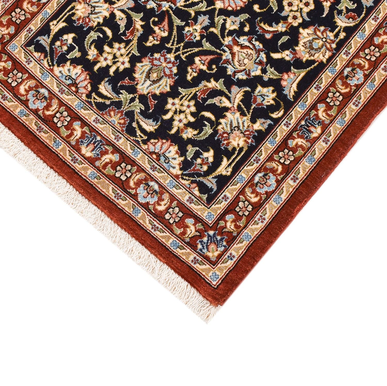 Tappeto corsia Tappeto Persero - Ghom - Reale - 196 x 54 cm - blu scuro