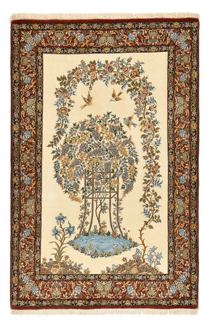 Tappeto Persero - Ghom - Reale - 201 x 129 cm - beige chiaro