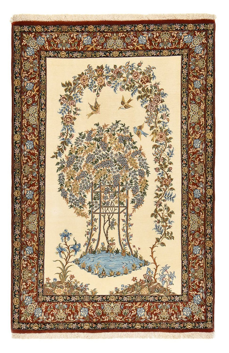 Tappeto Persero - Ghom - Reale - 201 x 129 cm - beige chiaro