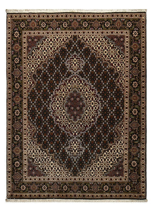 Tappeto Persero - Tabriz - Reale - 196 x 148 cm - marrone scuro