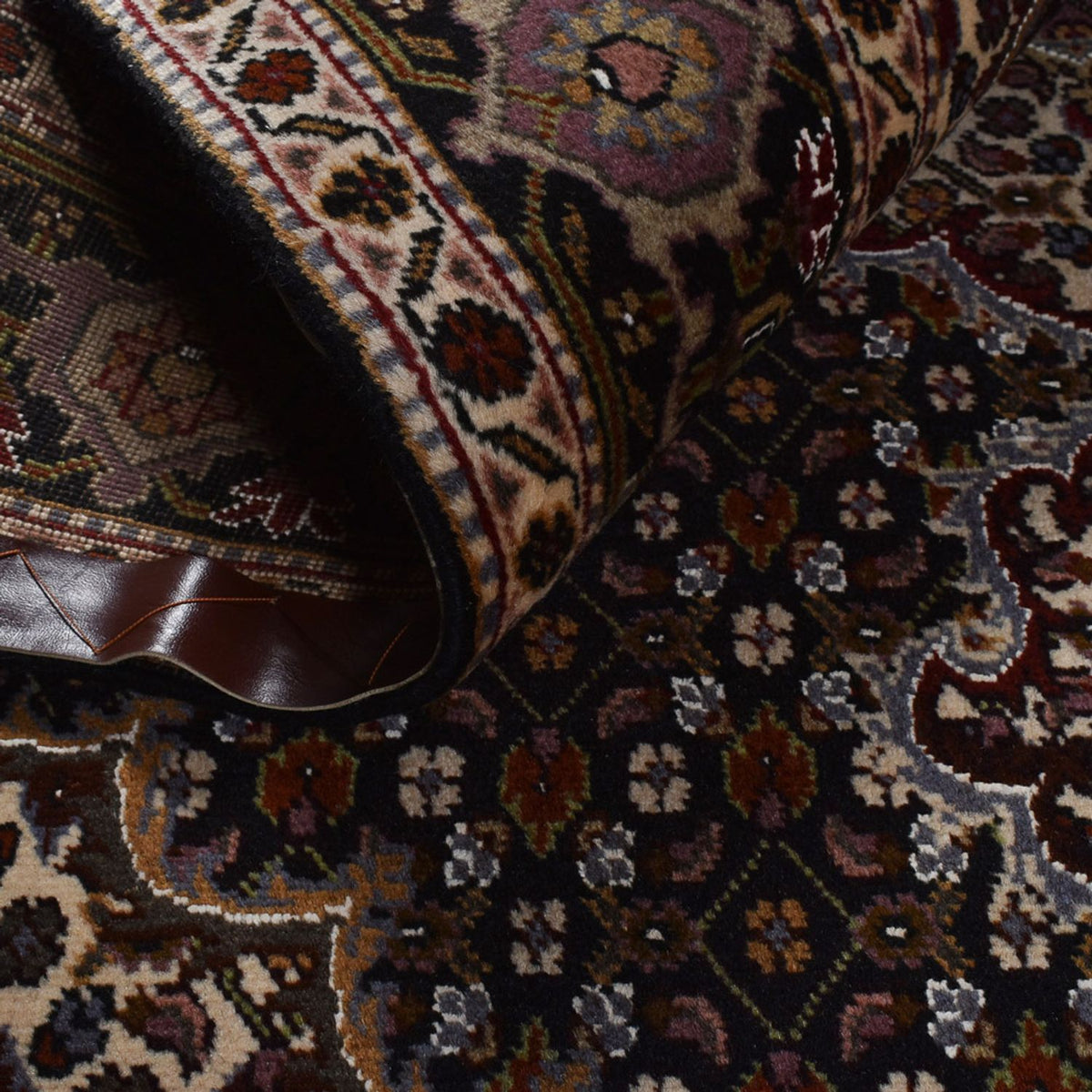 Tappeto Persero - Tabriz - Reale - 196 x 148 cm - marrone scuro