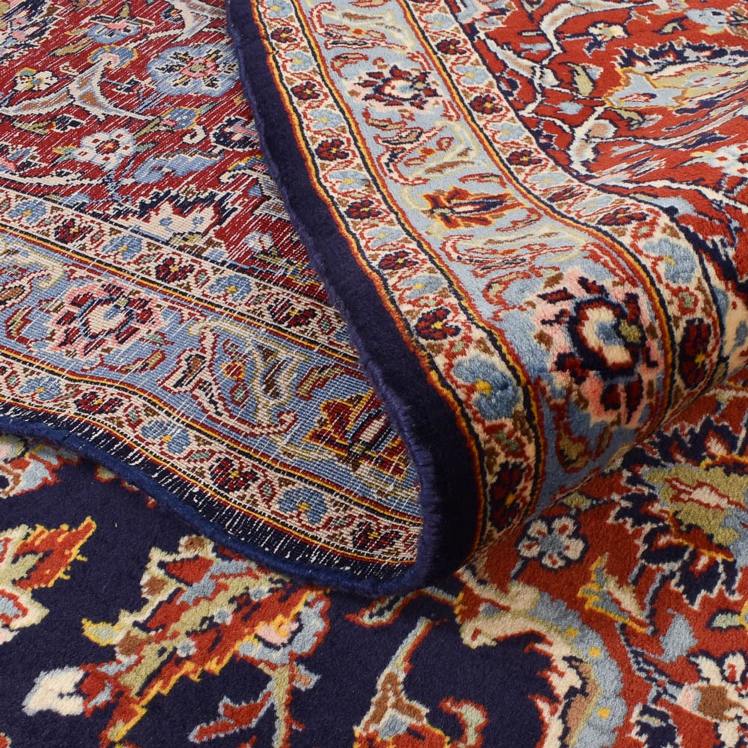 Tappeto Persero - Keshan - 424 x 308 cm - blu scuro