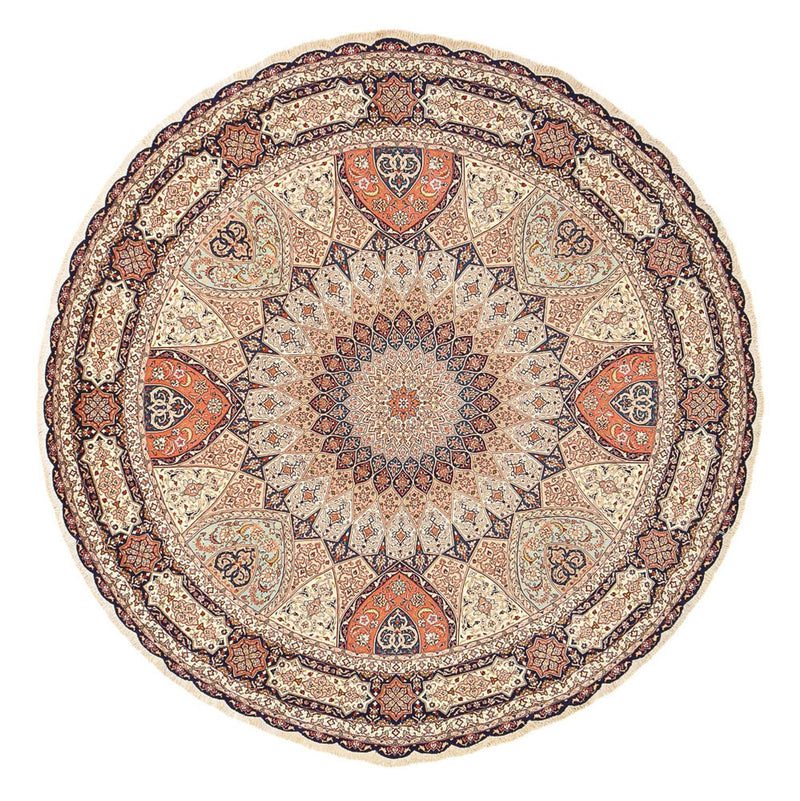 Tappeto Persero - Tabriz - Reale rotondo  - 312 x 312 cm - beige