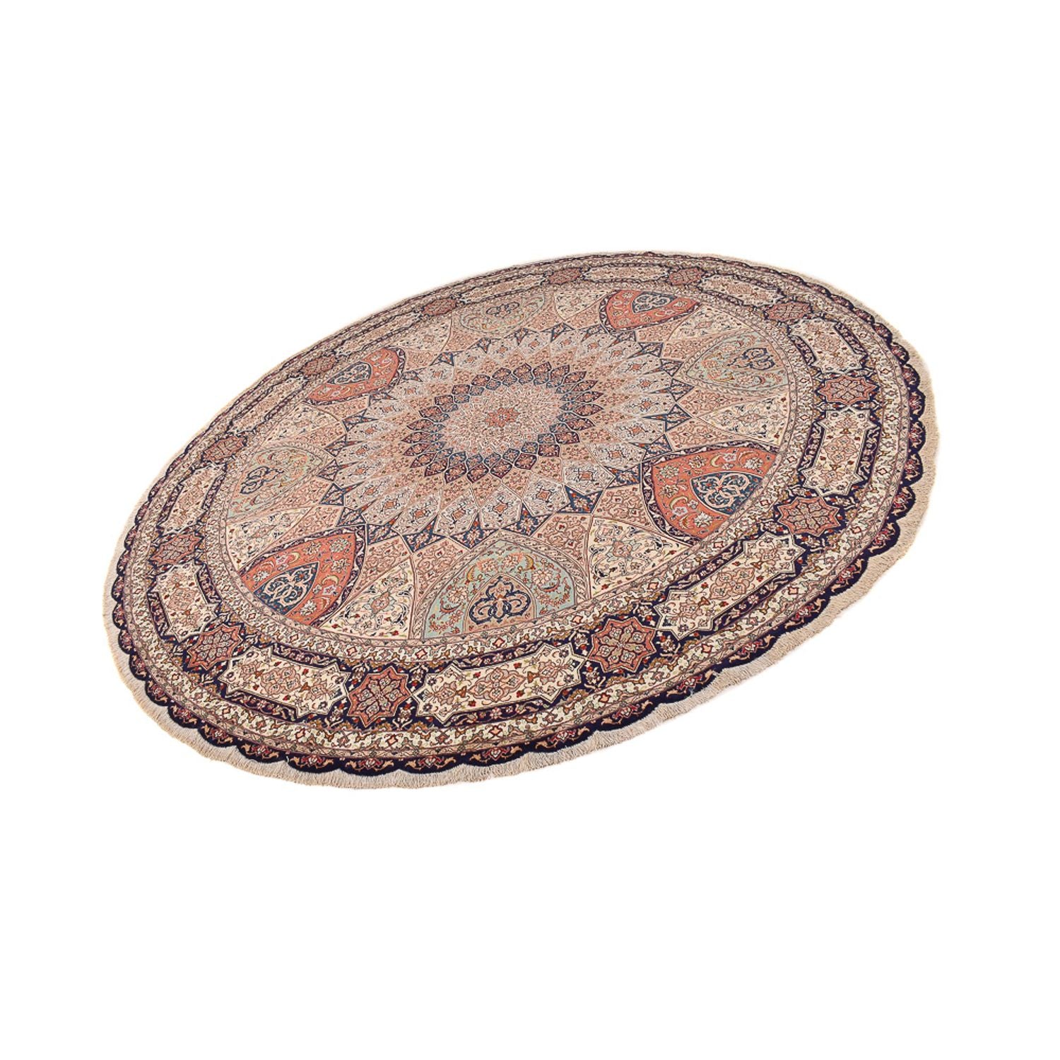 Tappeto Persero - Tabriz - Reale rotondo  - 312 x 312 cm - beige
