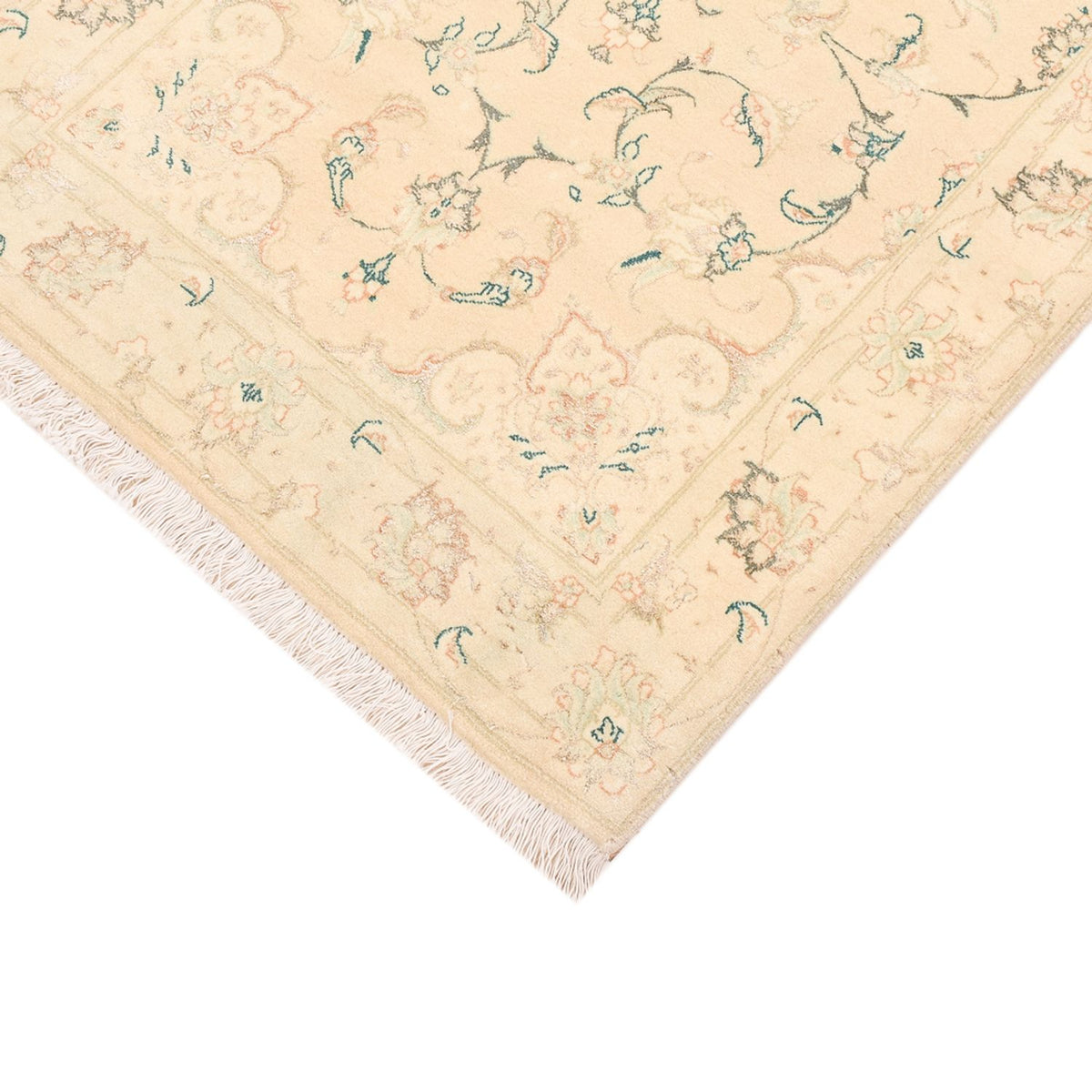 Tappeto corsia Tappeto Persero - Tabriz - Reale - 203 x 77 cm - beige chiaro