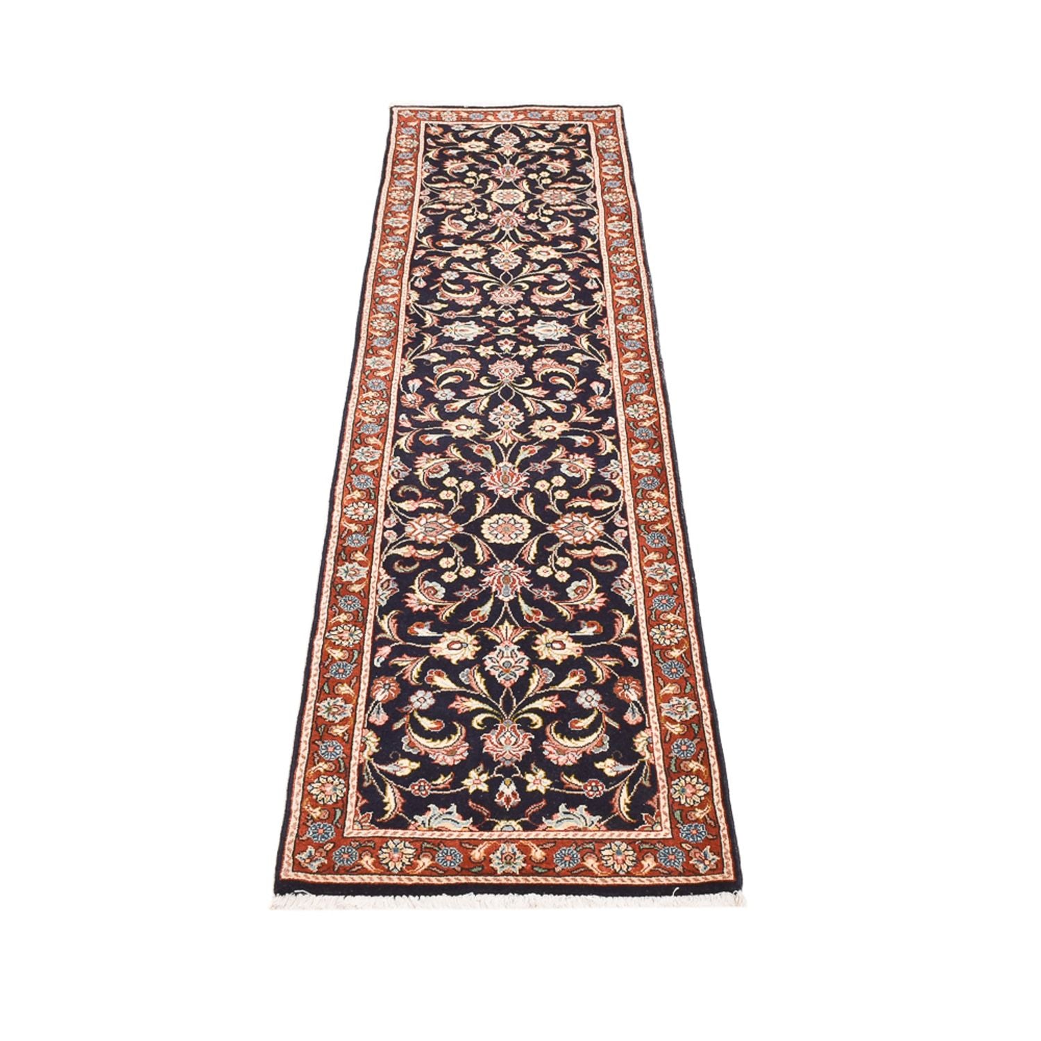 Tappeto corsia Tappeto Persero - Keshan - 293 x 66 cm - blu scuro