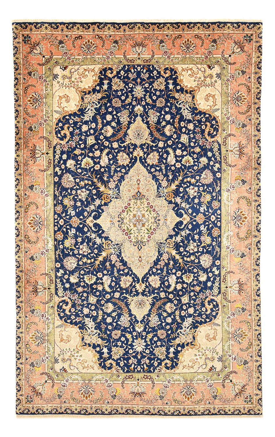 Tappeto Persero - Tabriz - Reale - 304 x 189 cm - blu scuro