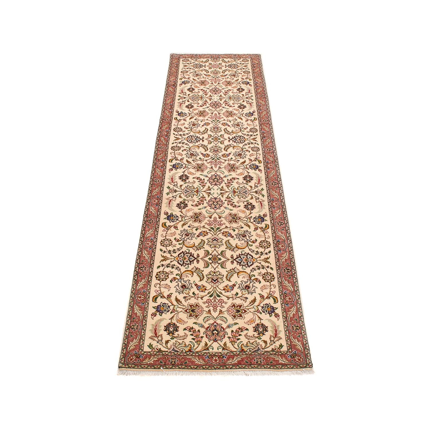 Tappeto corsia Tappeto Persero - Tabriz - Reale - 286 x 70 cm - beige