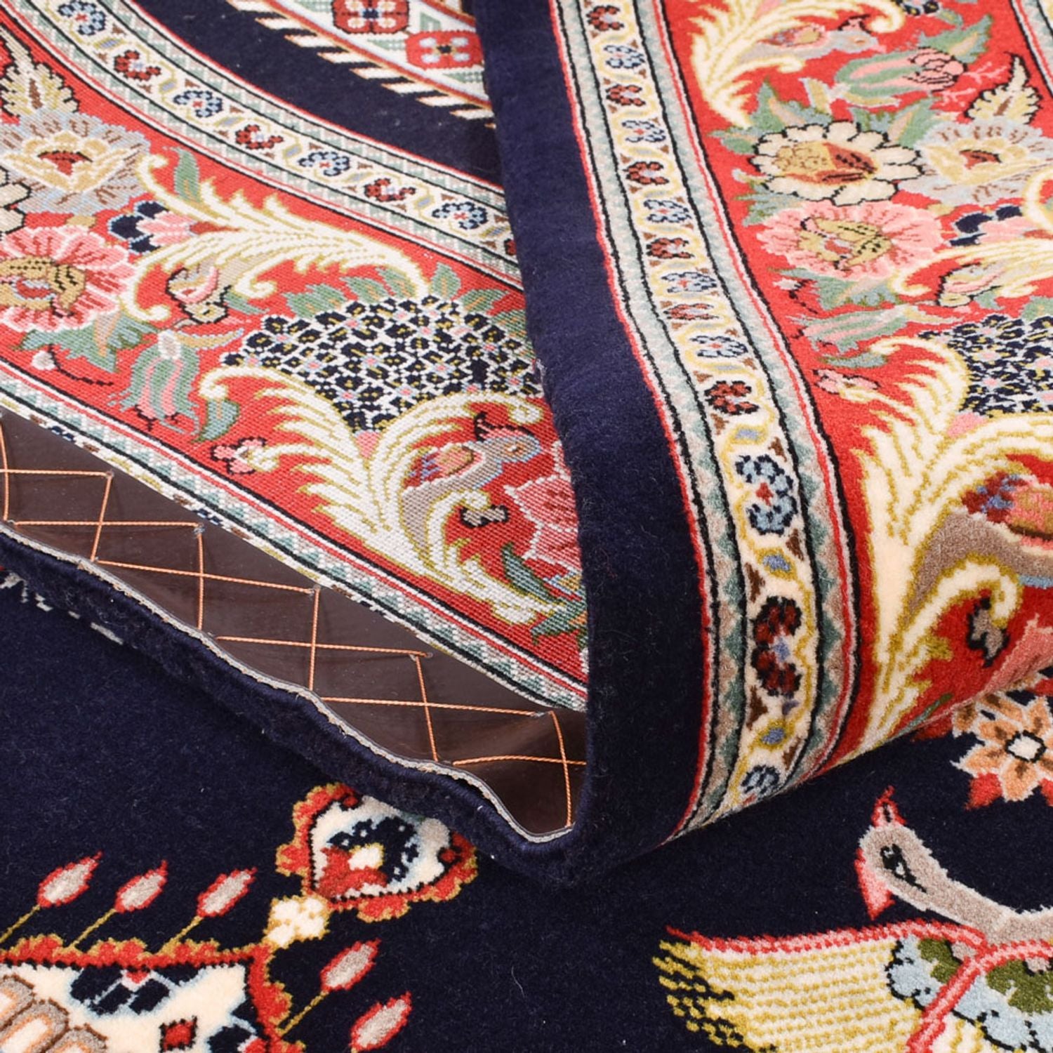 Tappeto Persero - Ghom - Reale - 218 x 135 cm - blu scuro