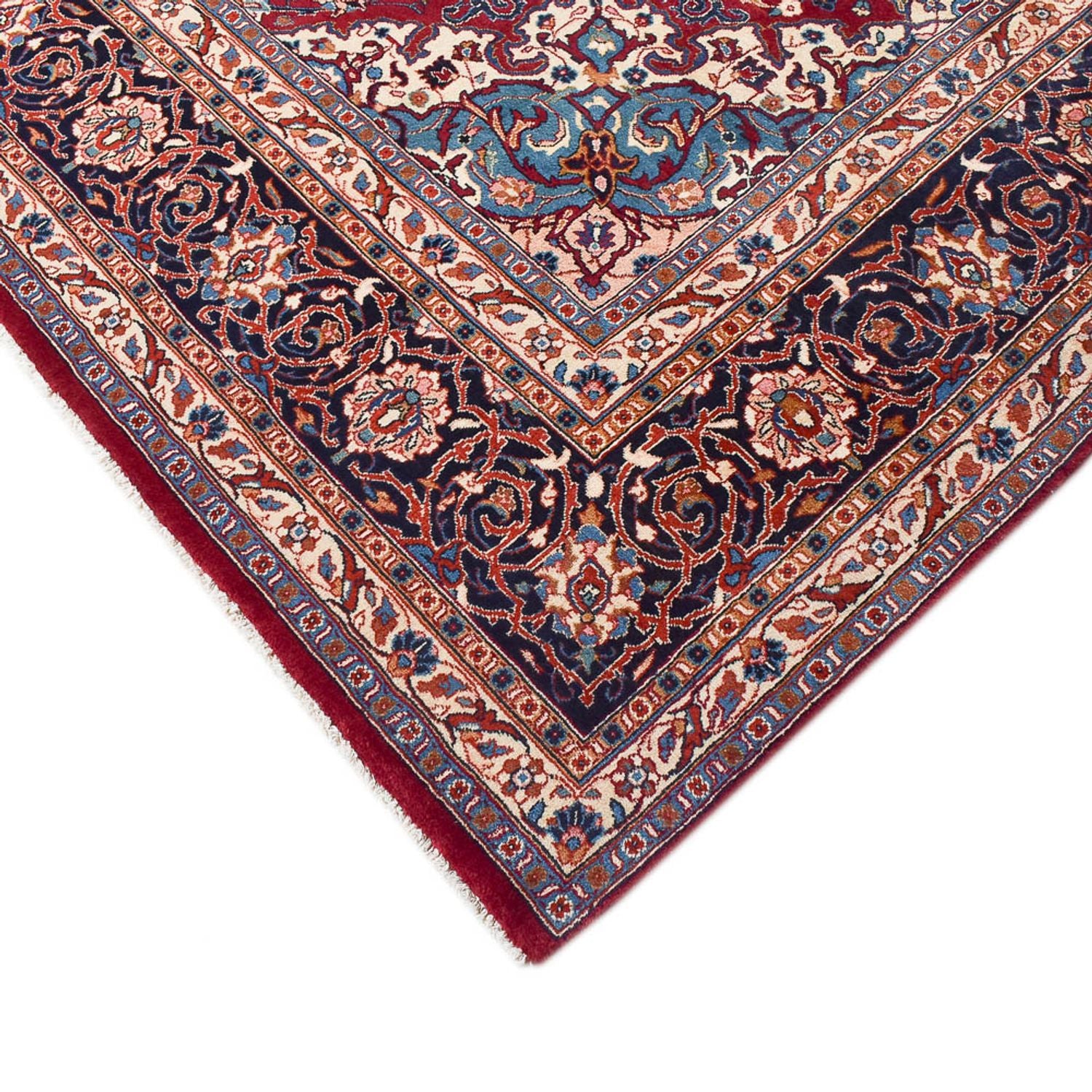 Tappeto Persero - Keshan - 340 x 245 cm - rosso scuro