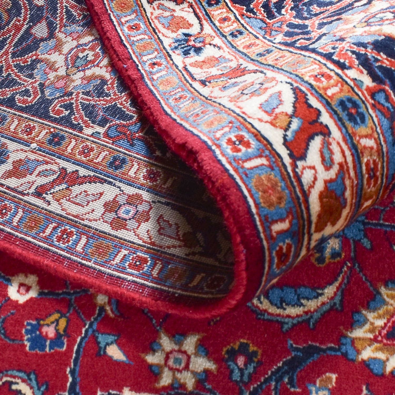 Tappeto Persero - Keshan - 340 x 245 cm - rosso scuro