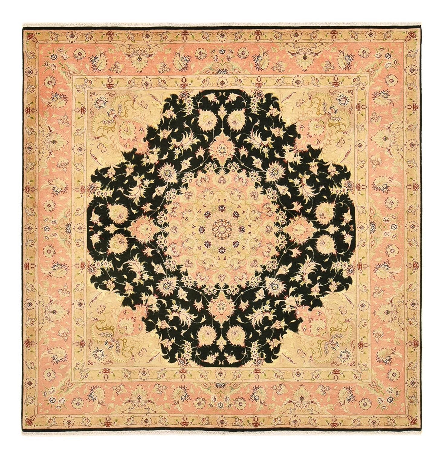 Tappeto Persero - Tabriz - Reale quadrato  - 202 x 196 cm - blu scuro