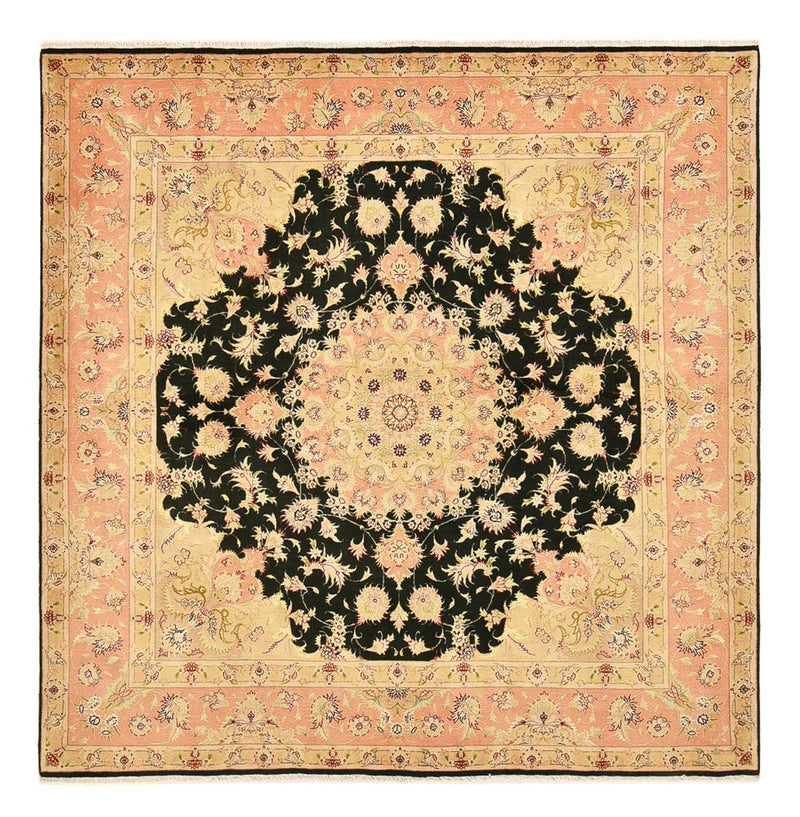 Tappeto Persero - Tabriz - Reale quadrato  - 202 x 196 cm - blu scuro
