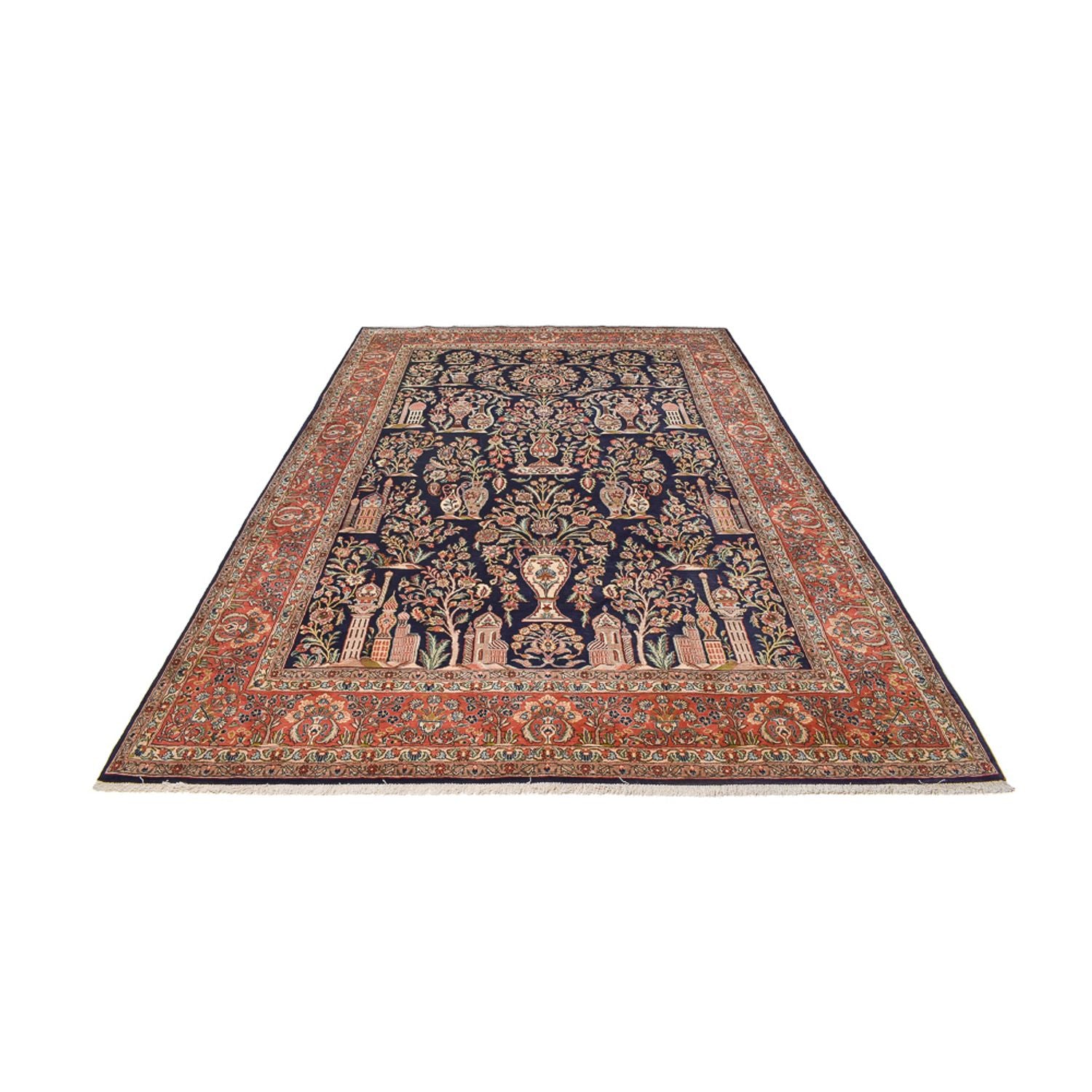 Tappeto Persero - Keshan - 375 x 252 cm - blu scuro