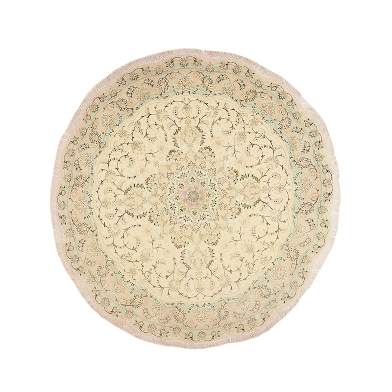 Tappeto Persero - Tabriz - Premio rotondo  - 200 x 200 cm - sabbia
