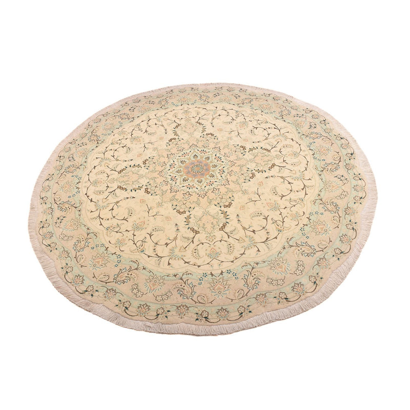 Tappeto Persero - Tabriz - Premio rotondo  - 200 x 200 cm - sabbia