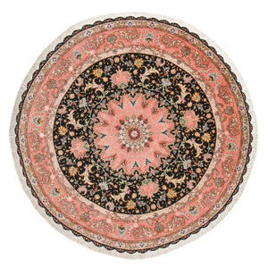 Tappeto Persero - Tabriz - Premio rotondo  - 250 x 250 cm - blu scuro