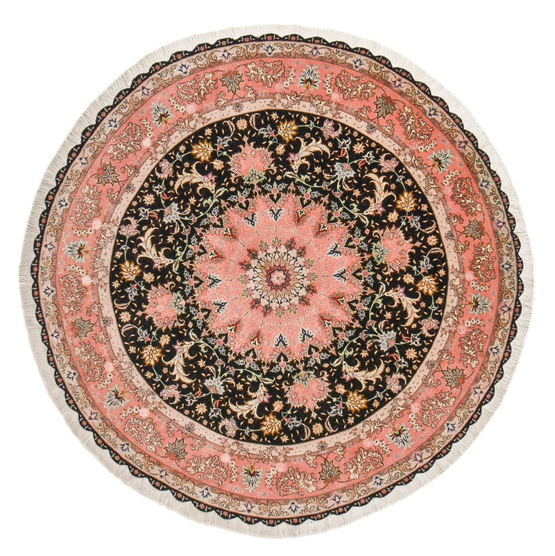 Tappeto Persero - Tabriz - Premio rotondo  - 250 x 250 cm - blu scuro