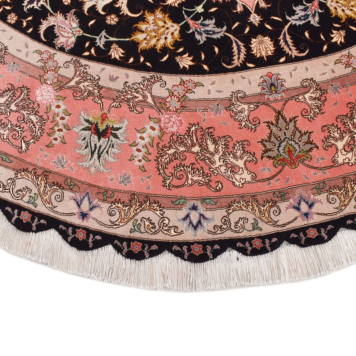 Tappeto Persero - Tabriz - Premio rotondo  - 250 x 250 cm - blu scuro