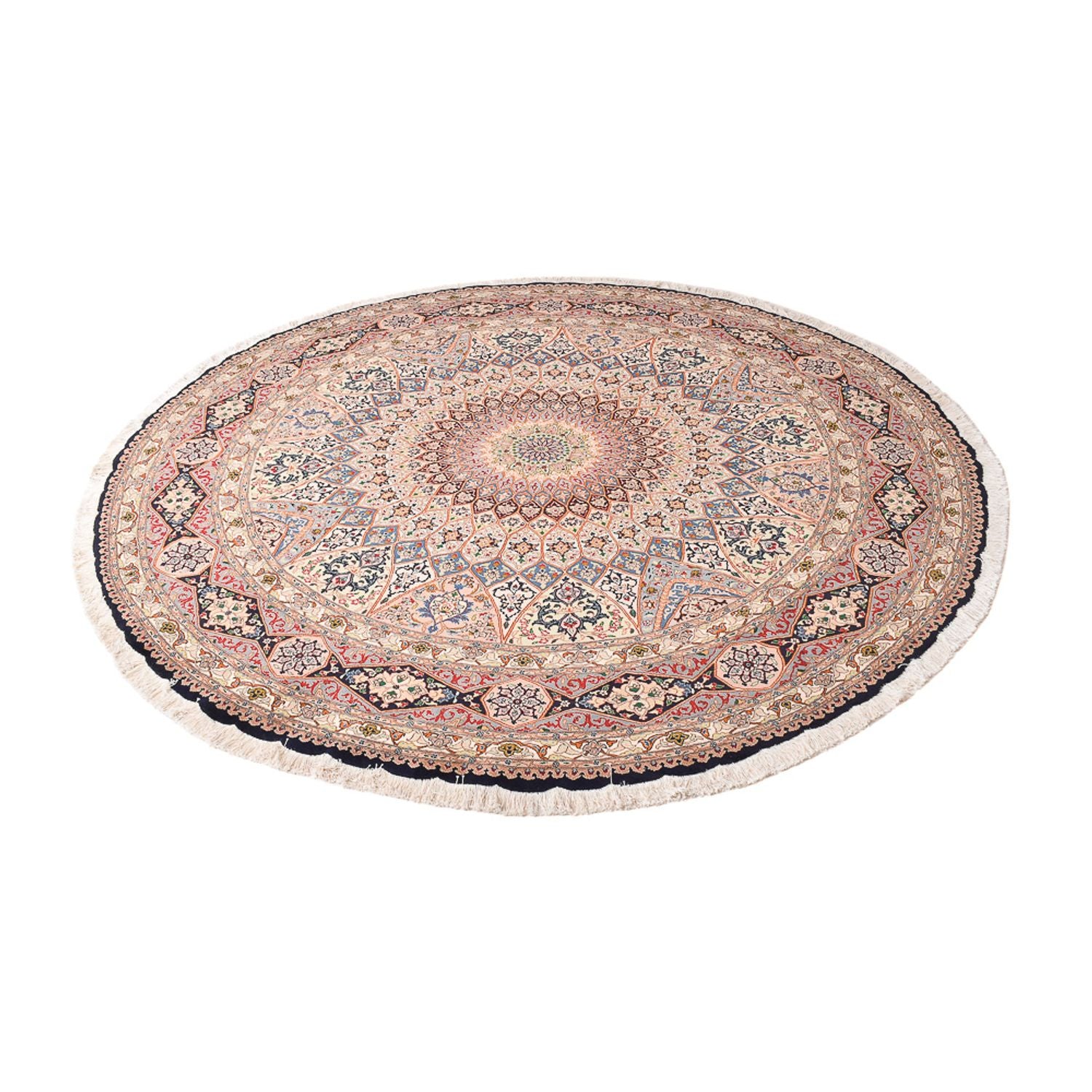 Tappeto Persero - Tabriz - Reale rotondo  - 250 x 250 cm - rosso chiaro