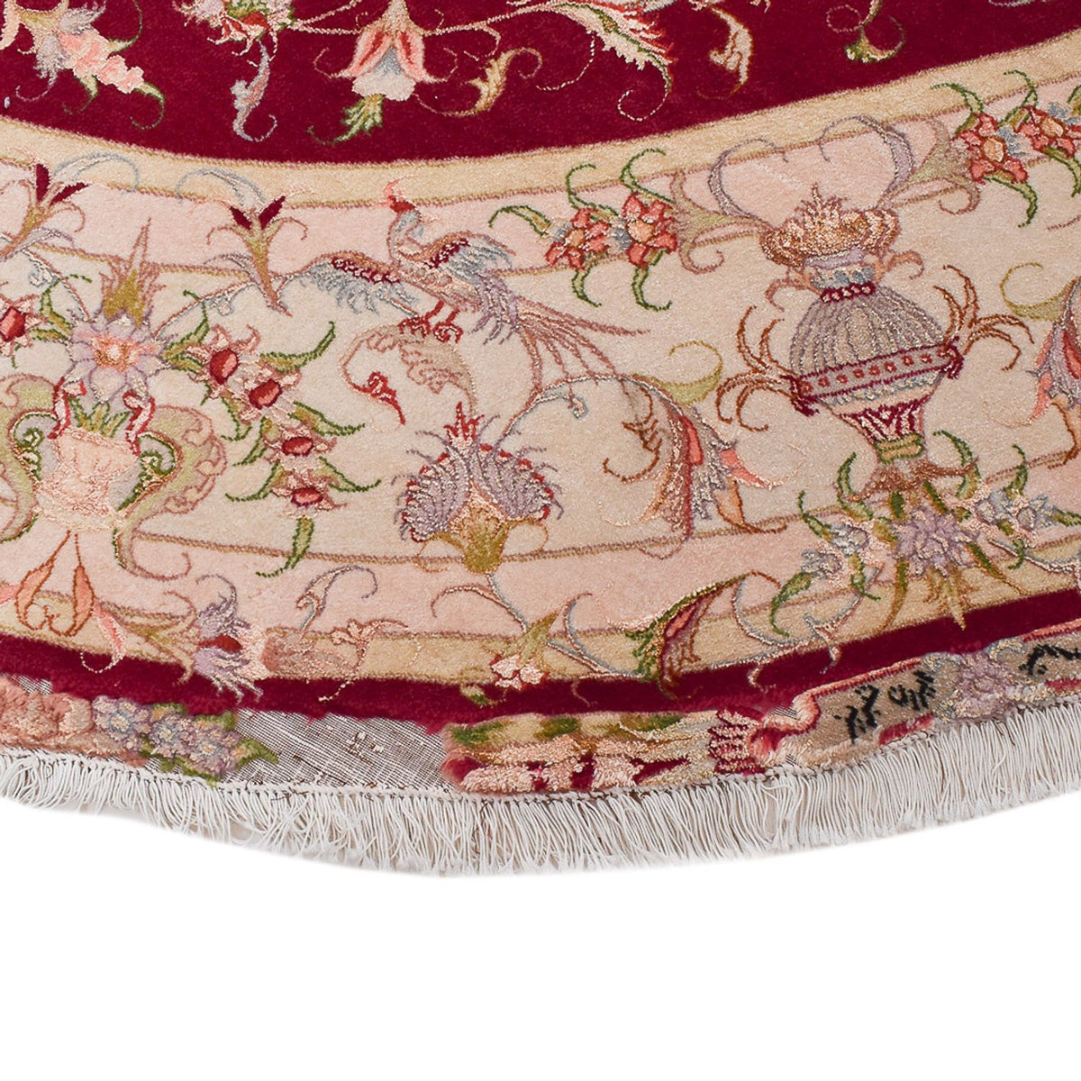 Tappeto Persero - Tabriz - Reale rotondo  - 245 x 245 cm - rosso