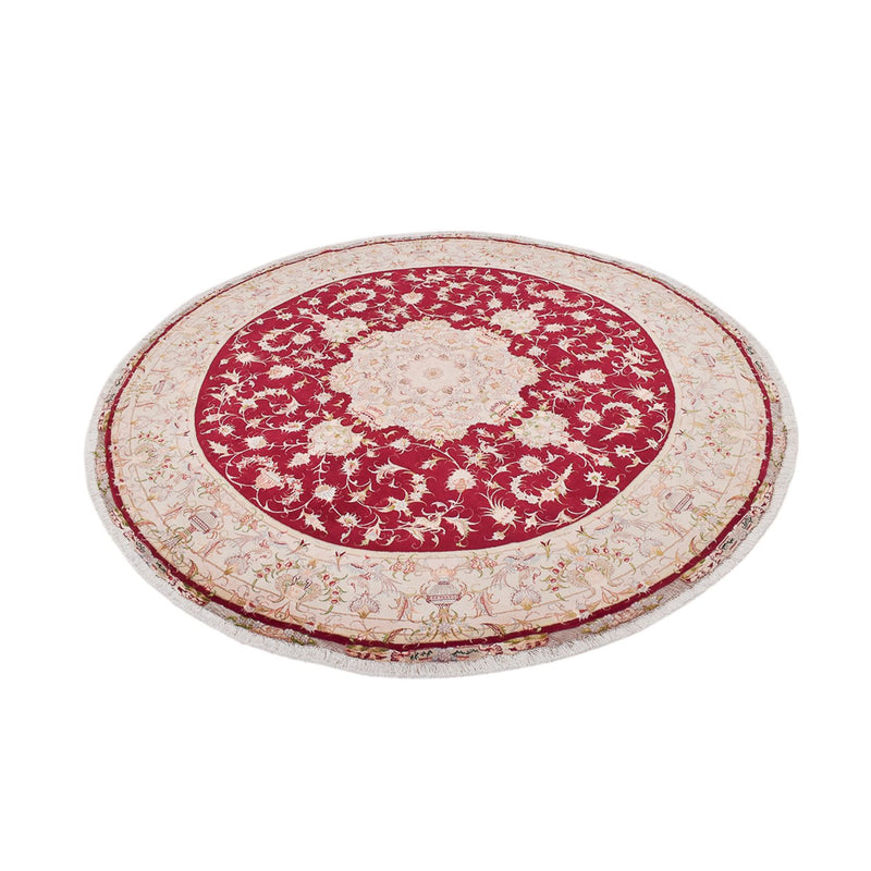 Tappeto Persero - Tabriz - Reale rotondo  - 245 x 245 cm - rosso