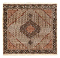 Tappeto Persero - Tabriz - Reale quadrato  - 203 x 195 cm - beige scuro