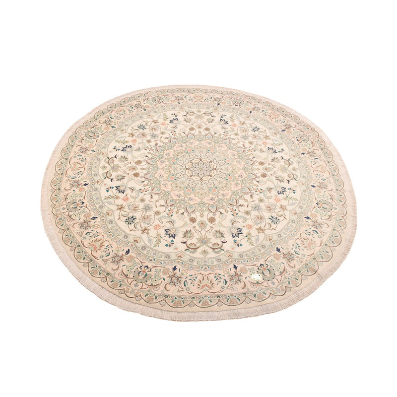 Tappeto Persero - Tabriz - Reale rotondo  - 200 x 200 cm - sabbia