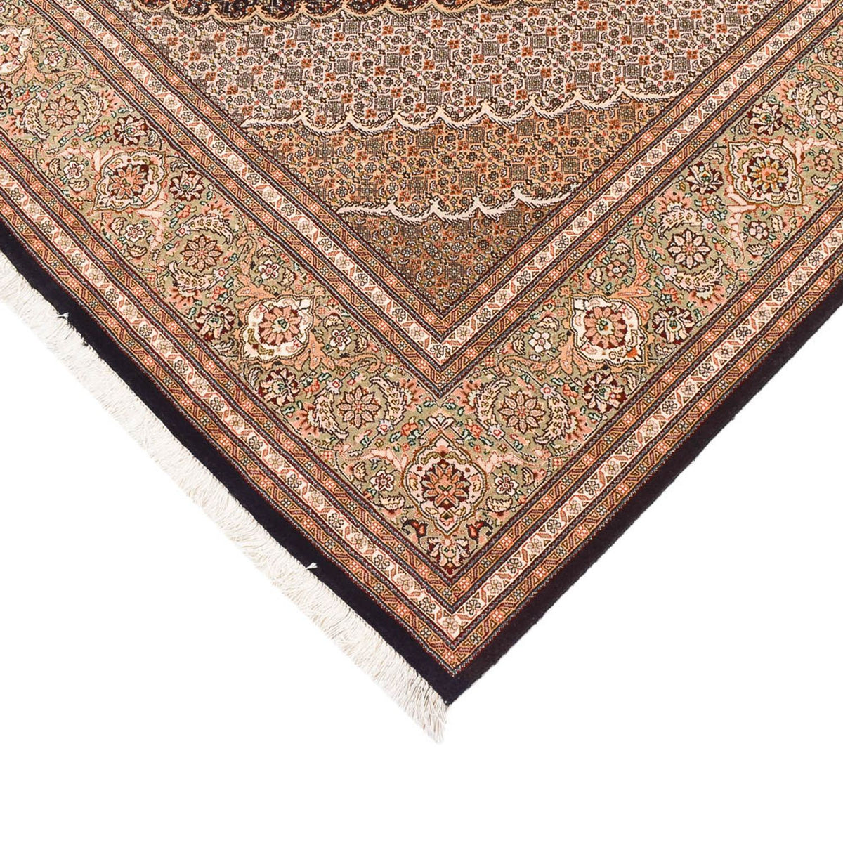 Tappeto Persero - Tabriz - Reale - 250 x 202 cm - marrone scuro