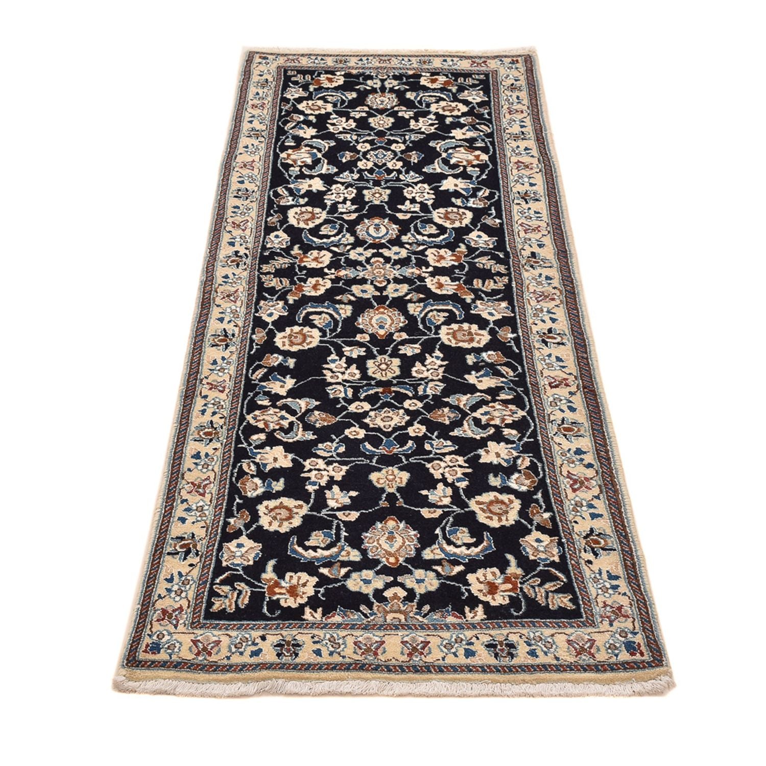 Tappeto corsia Tappeto Persero - Nain - Reale - 180 x 68 cm - blu scuro