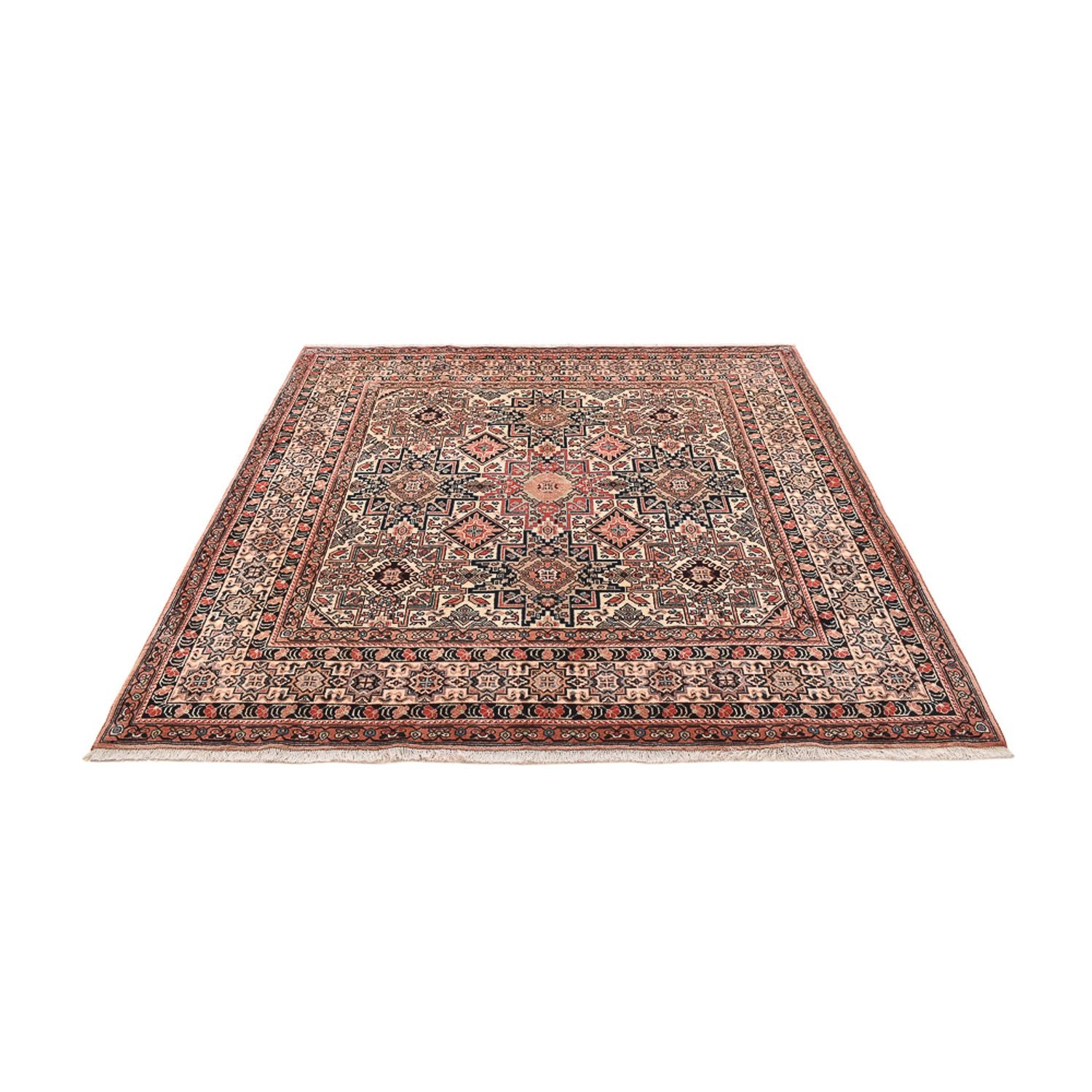 Tappeto Gabbeh - Kashkuli Persero quadrato  - 195 x 195 cm - beige scuro