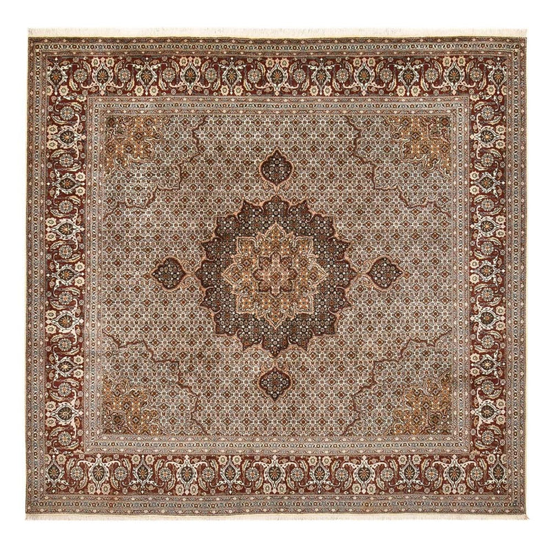 Tappeto Persero - Tabriz - Reale quadrato  - 252 x 247 cm - marrone