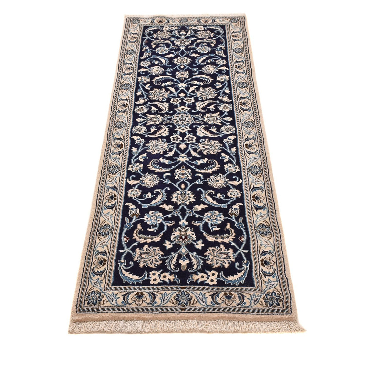 Tappeto corsia Tappeto Persero - Nain - Reale - 197 x 61 cm - blu scuro