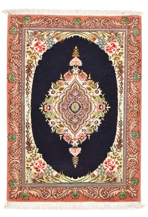Tappeto Persero - Tabriz - Reale - 90 x 60 cm - blu scuro