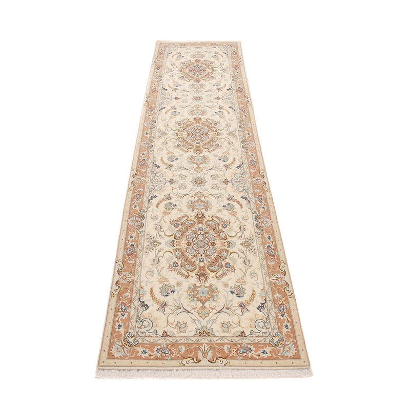 Tappeto corsia Tappeto Persero - Tabriz - Reale - 370 x 87 cm - beige