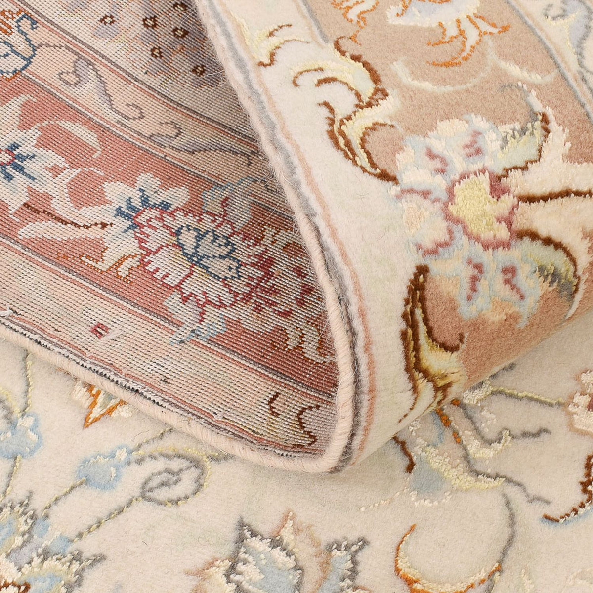 Tappeto corsia Tappeto Persero - Tabriz - Reale - 372 x 87 cm - beige