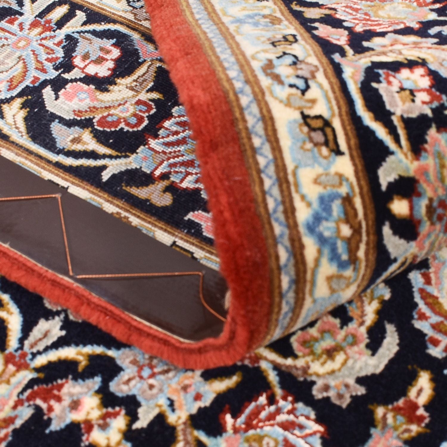 Tappeto Persero - Isfahan - Premio - 158 x 103 cm - blu scuro