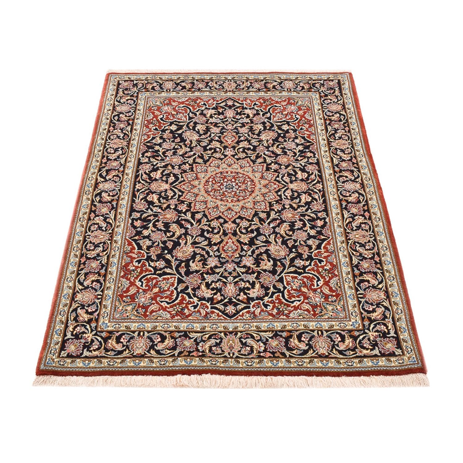Tappeto Persero - Isfahan - Premio - 158 x 103 cm - blu scuro
