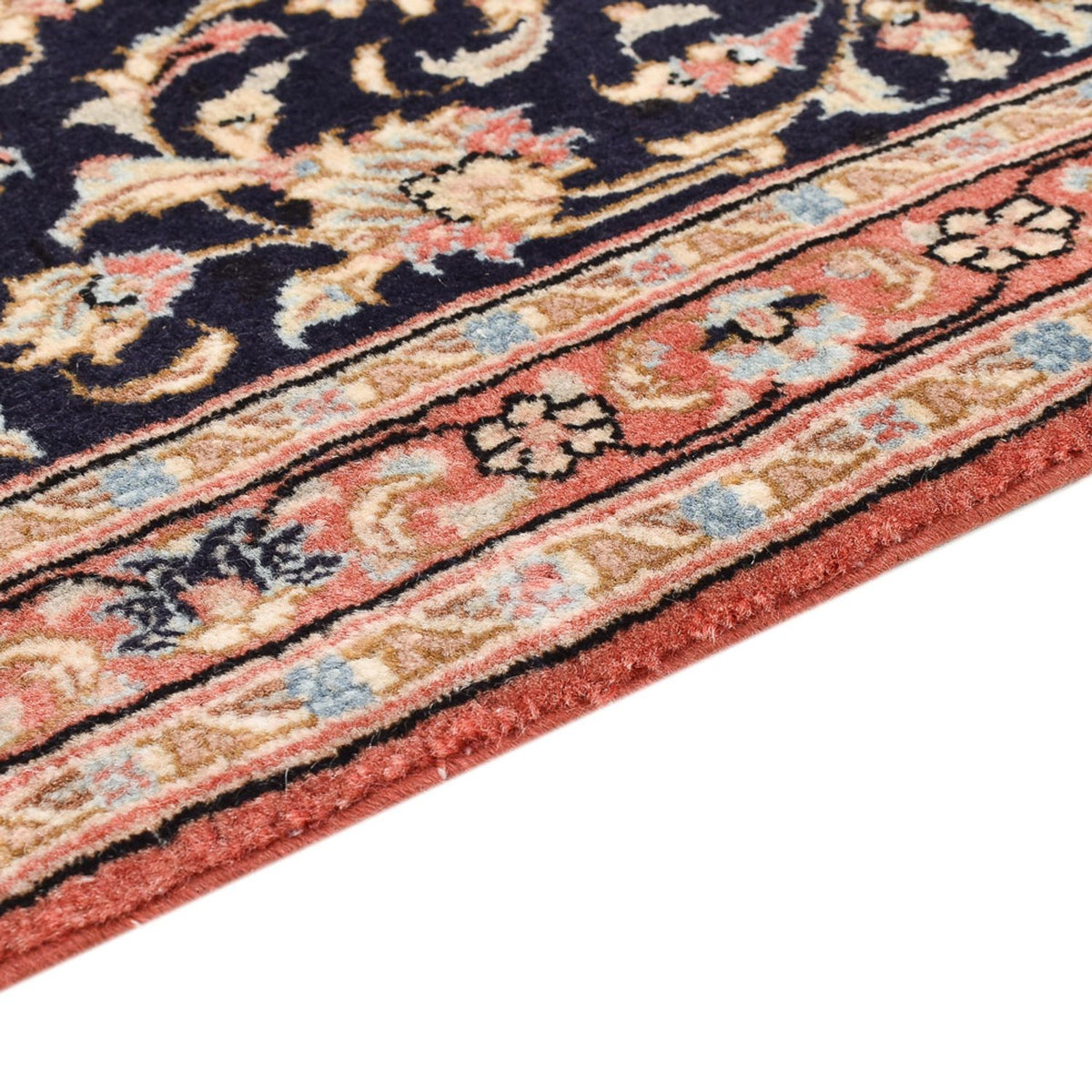 Tappeto corsia Tappeto Persero - Ghom - Reale - 150 x 52 cm - blu scuro