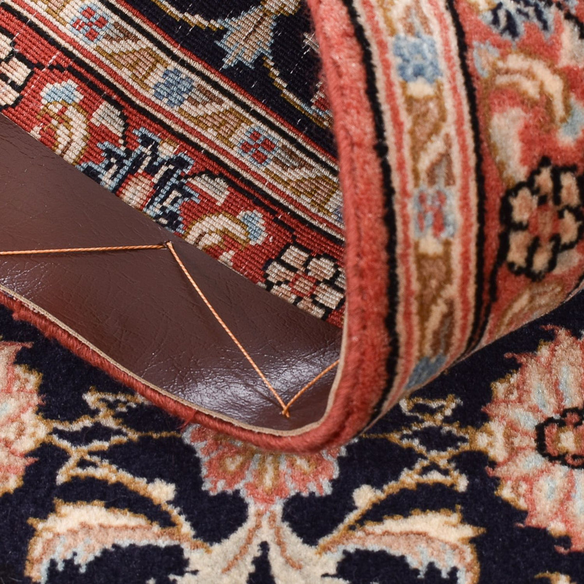 Tappeto corsia Tappeto Persero - Ghom - Reale - 150 x 52 cm - blu scuro