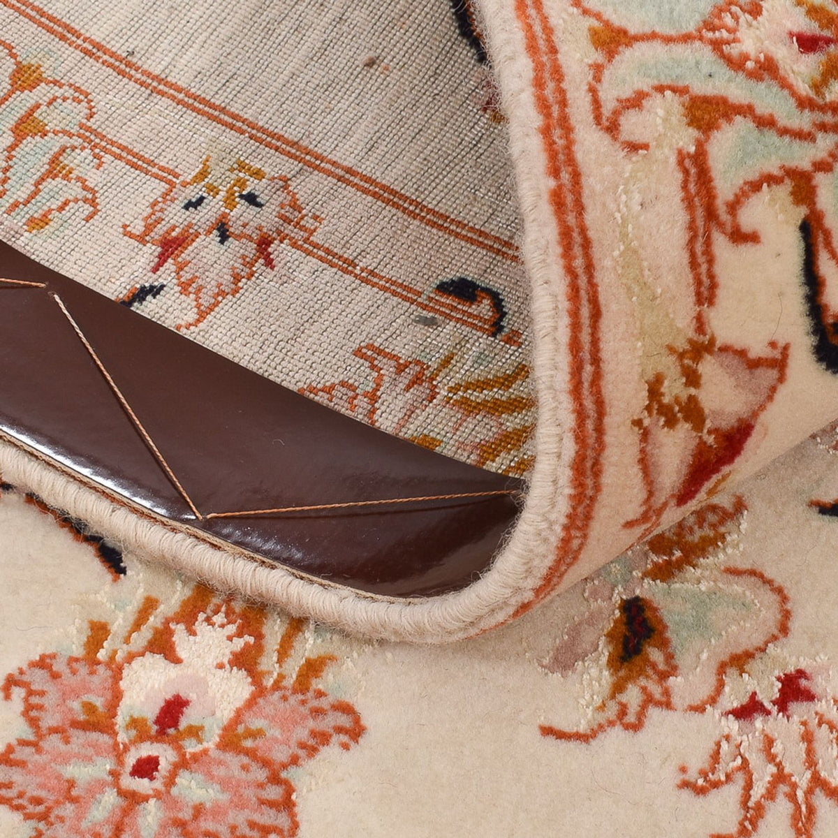 Tappeto corsia Tappeto Persero - Tabriz - Reale - 262 x 77 cm - beige