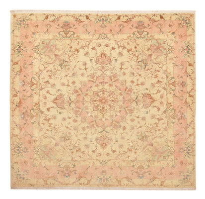 Tappeto Persero - Tabriz - Reale quadrato  - 248 x 242 cm - beige chiaro