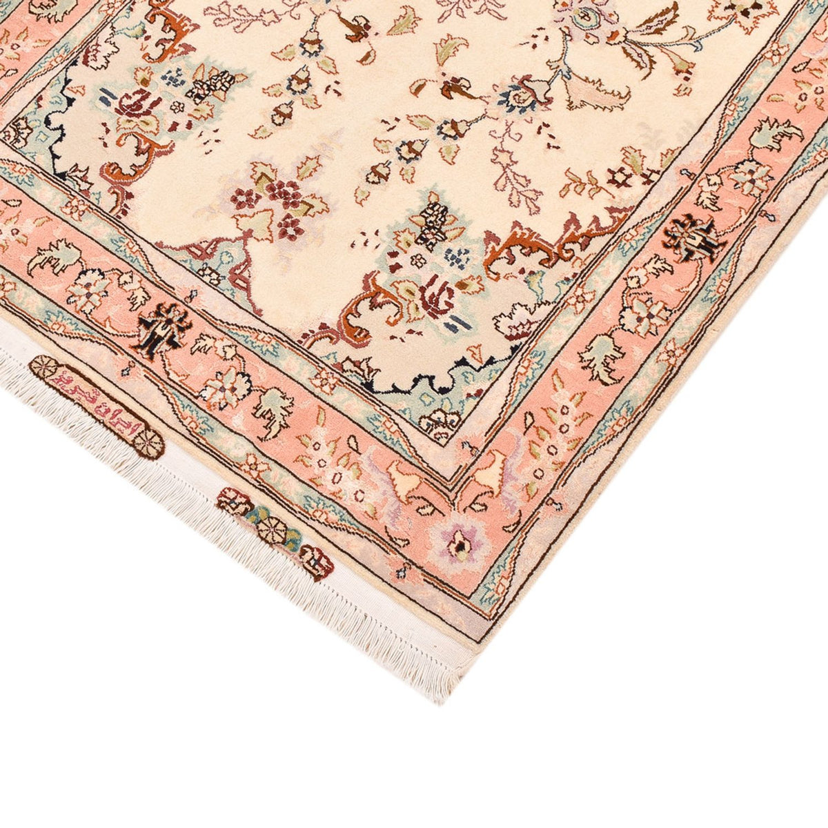 Tappeto corsia Tappeto Persero - Tabriz - Reale - 210 x 81 cm - beige
