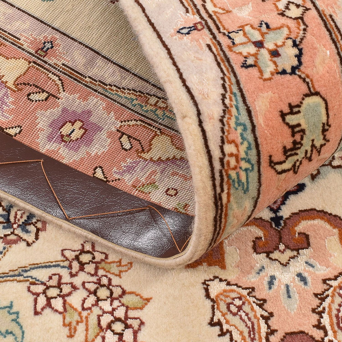 Tappeto corsia Tappeto Persero - Tabriz - Reale - 210 x 81 cm - beige