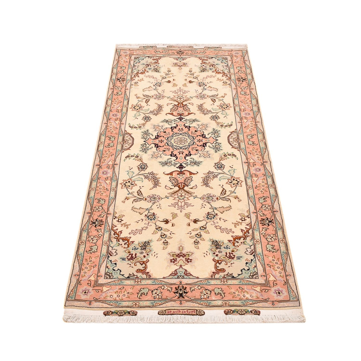 Tappeto corsia Tappeto Persero - Tabriz - Reale - 210 x 81 cm - beige