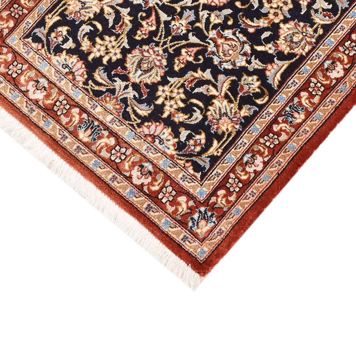 Tappeto corsia Tappeto Persero - Ghom - Reale - 155 x 55 cm - blu scuro