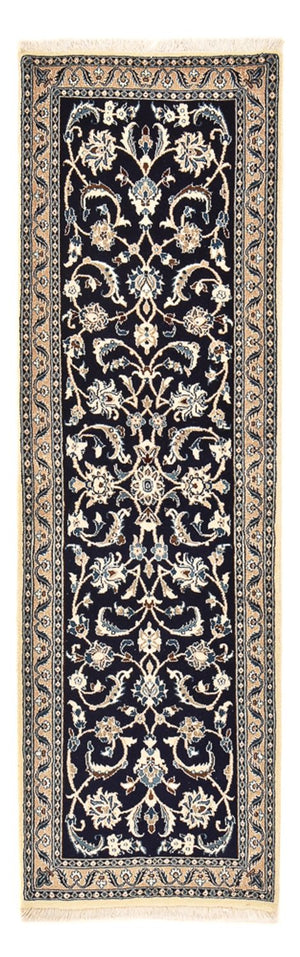 Tappeto corsia Tappeto Persero - Nain - Reale - 196 x 66 cm - blu scuro
